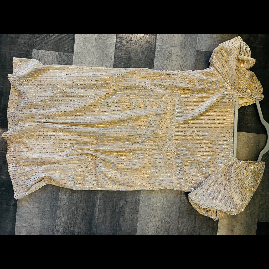Cream Sequin Dress